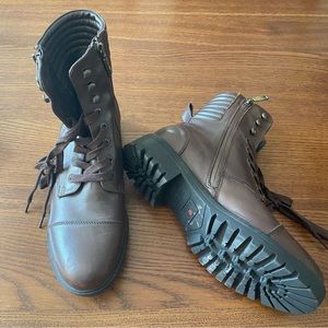 Blondo brown lace up / zipper boots - 10